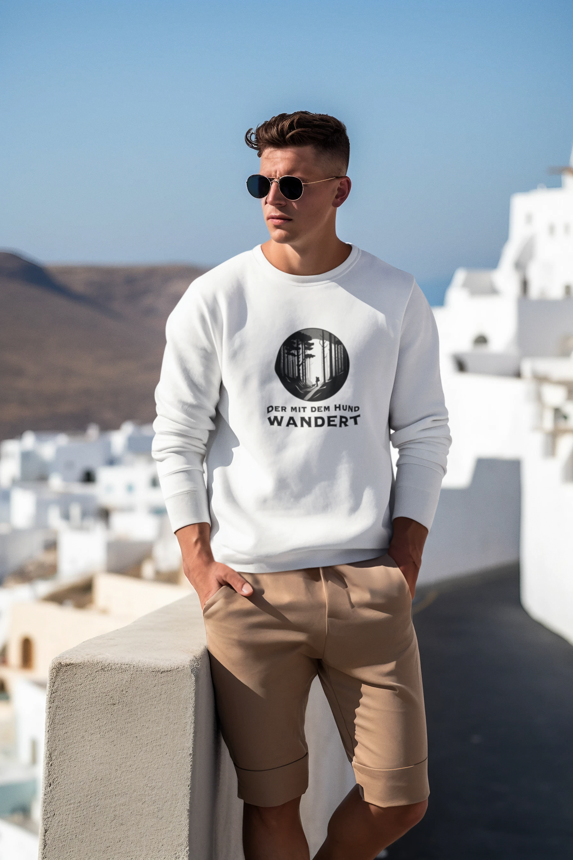 Der mit dem Hund wandert. - Unisex Sweatshirt