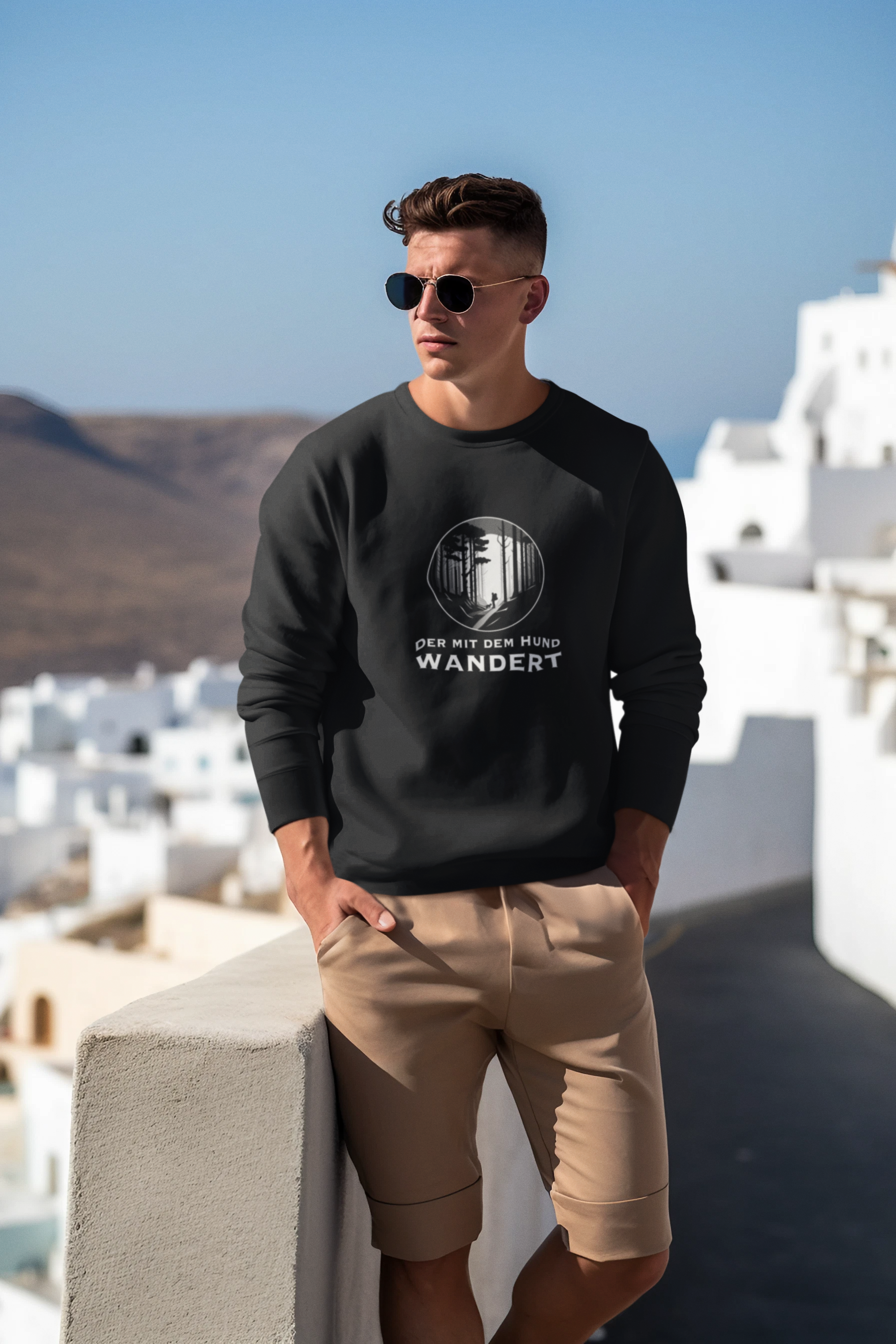 Der mit dem Hund wandert.  - Unisex Sweatshirt